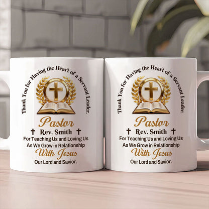 Faith-Inspired Gift for Pastor - Personalized Ceramic Coffee Mug