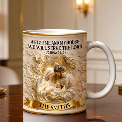 As For Me And My House - Personalized Coffee Mug