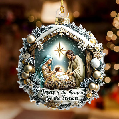 Christ Our Reason - Acrylic Ornament - Christian Faith Keepsake GOJS10300