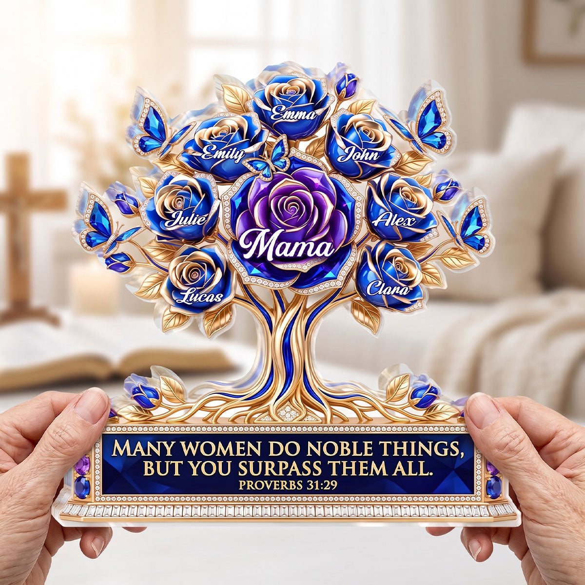 Proverbs 31:29 Gift for Mom - Personalized Acrylic Plaque GAPJS10004