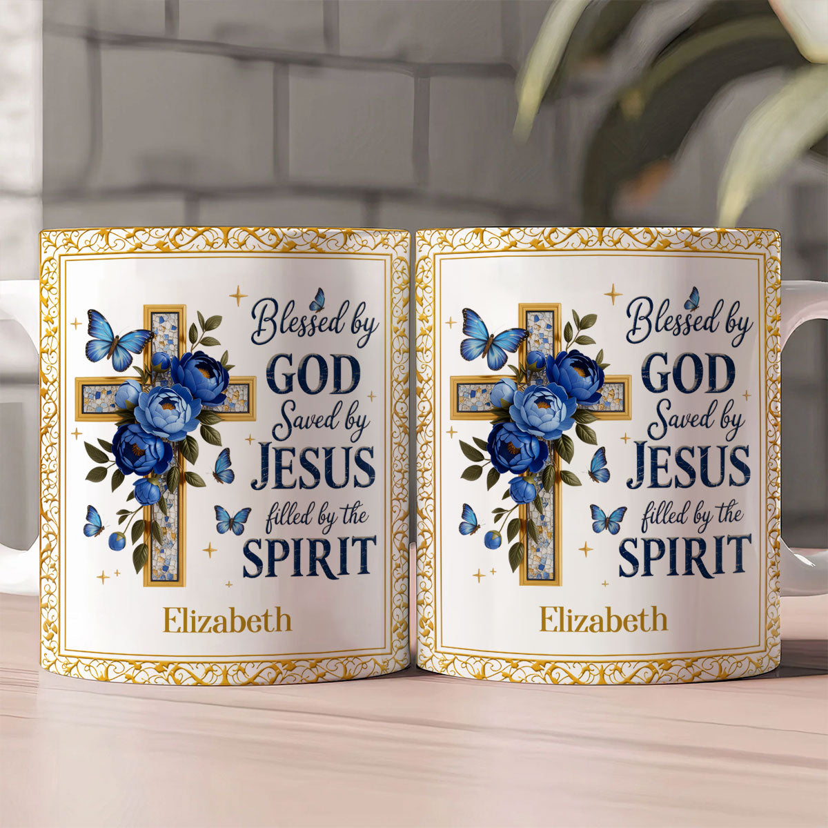 Blessed By God - Personalized Ceramic Coffee Mug
