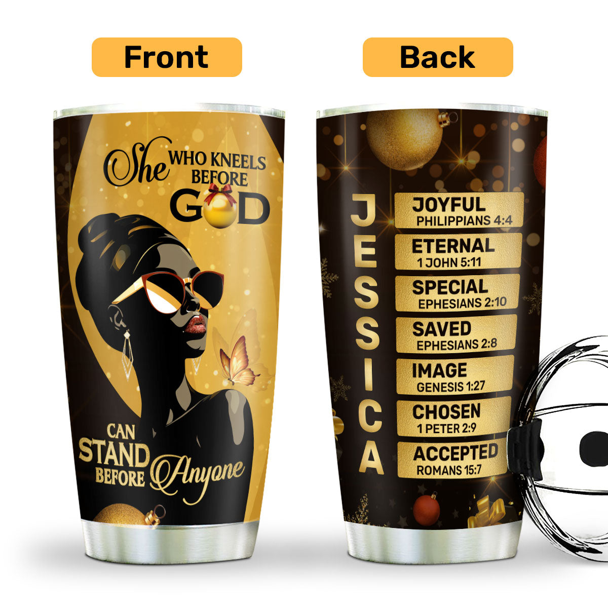 Faith Quote - Personalized Stainless Steel Tumbler