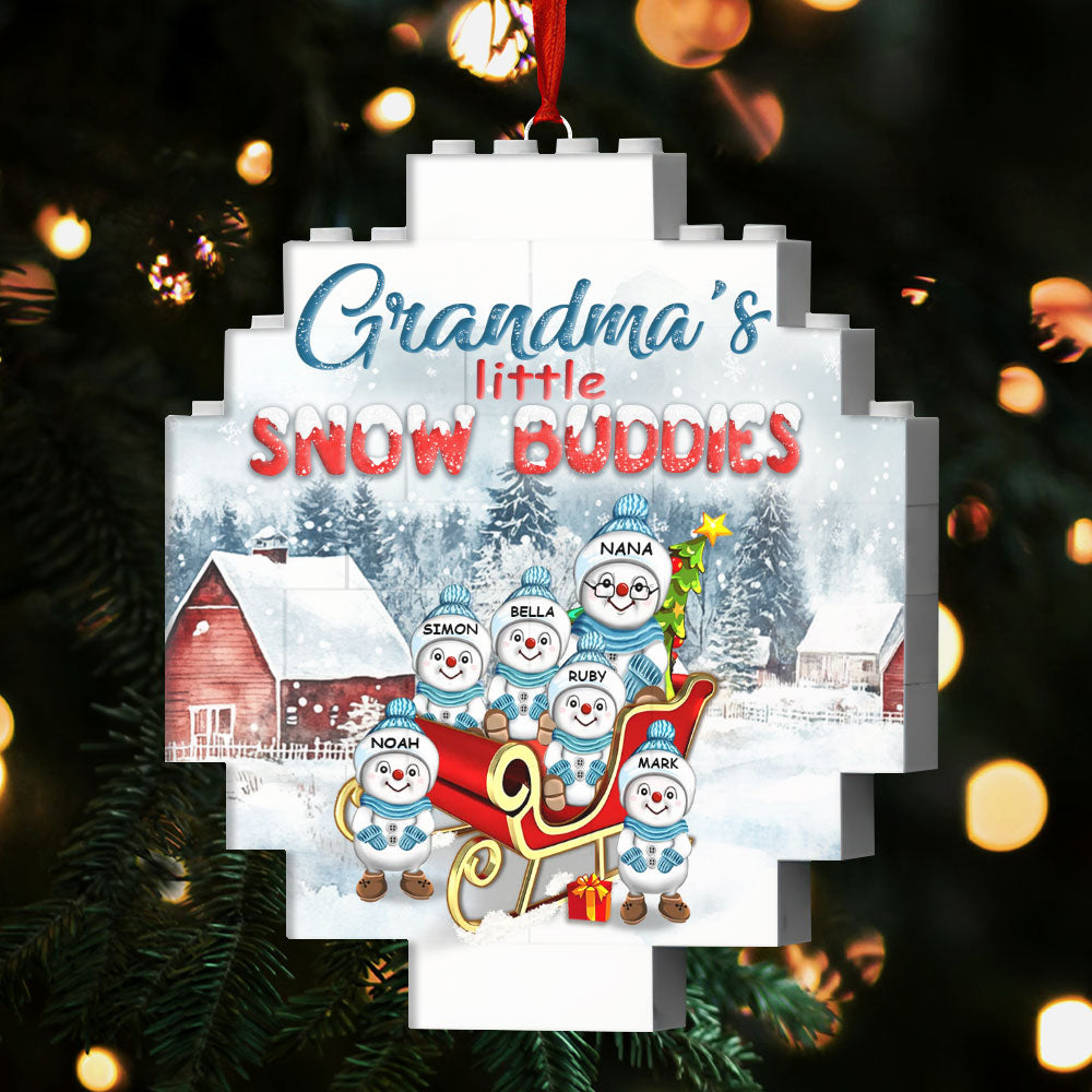 Grandma's Little Snow Buddies - Personalized Christmas Ornament GOJS10146