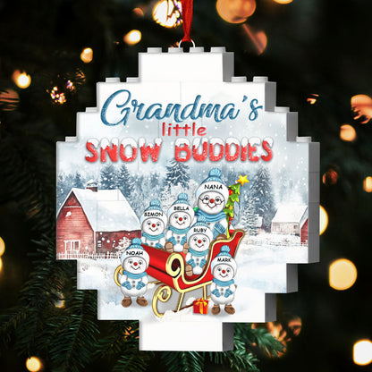 Grandma's Little Snow Buddies - Personalized Christmas Ornament GOJS10146