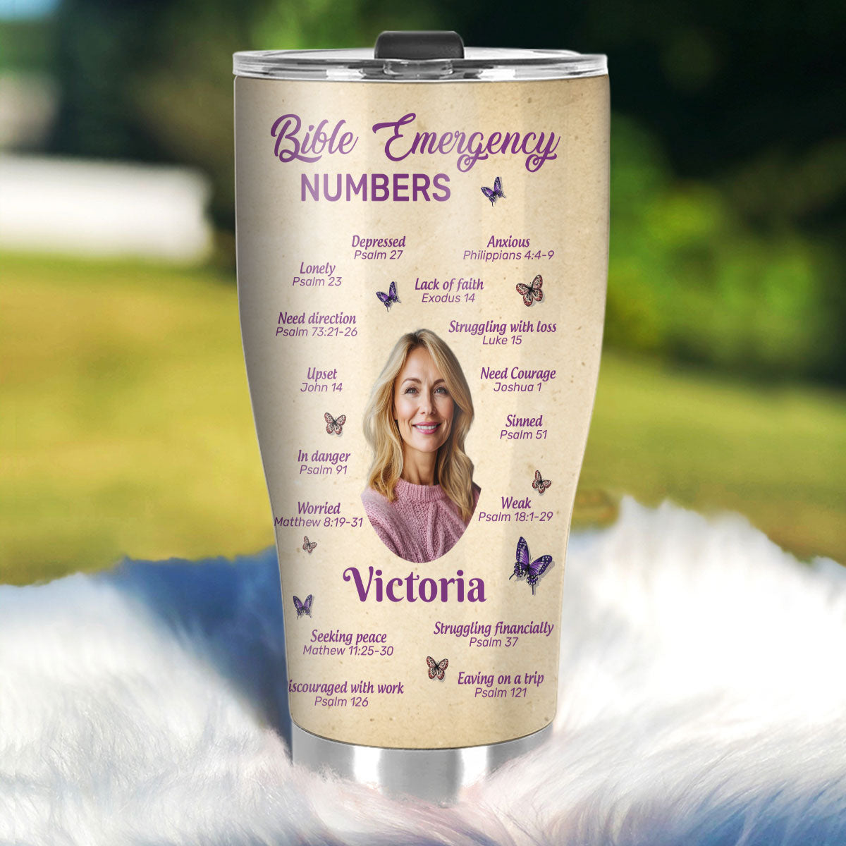 Faith Floral - Personalized Stainless Steel Tumbler