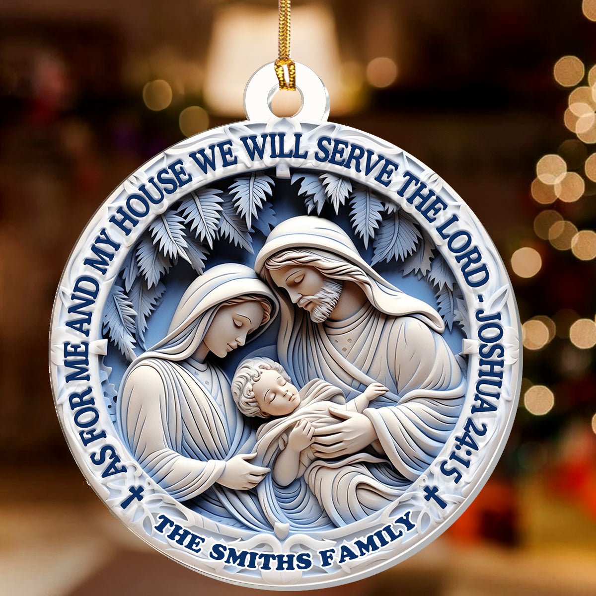 Christian Home Decor - Personalized Acrylic Ornament GOJS10086
