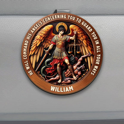 He Will Command His Angels - Car Visor Clip Faith Keepsake