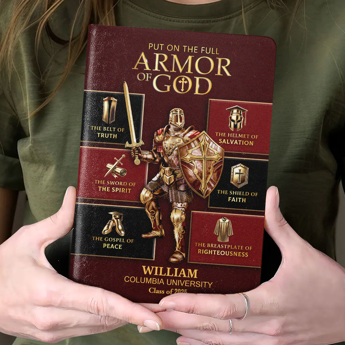 Armor Of God - Personalized Leather Cover Notebook GMJSNB200093