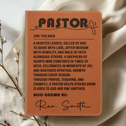 Faith-Inspired Personalized Leather Notebook - Gift for Pastor GMJSNB200060