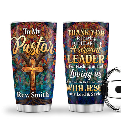 Thank You Pastor - Inspirational Christian Tumbler - Personalized Gift