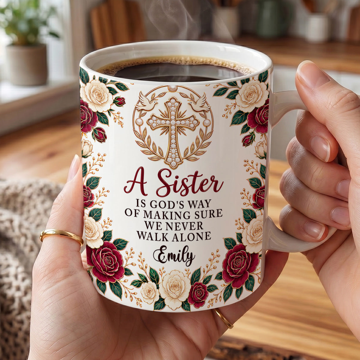 A Sister Is God's Way - Personalized Ceramic Coffee Mug