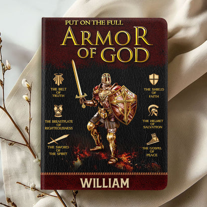 Armor Of God - Personalized Leather Cover Notebook GMJSNB200078