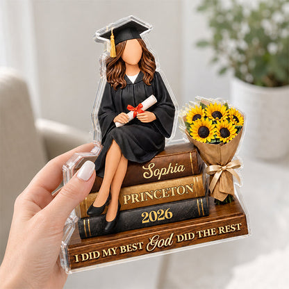 Faith and Achievement - Personalized Acrylic Plaque GAPJS10057