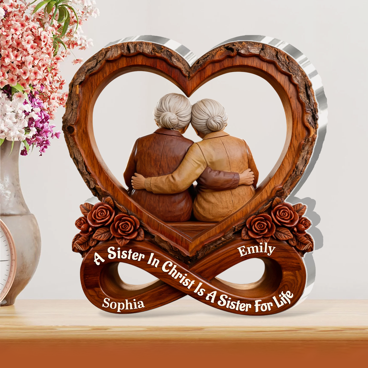 A Sister In Christ Is A Sister For Life - Custom Acrylic Plaque GAPJS10147