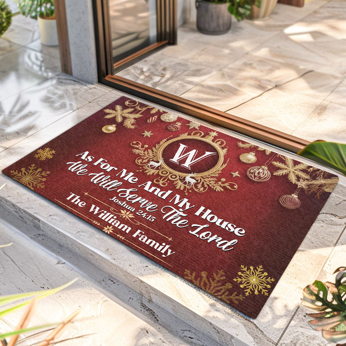 Bible Verse - Personalized Doormat for Faith Home