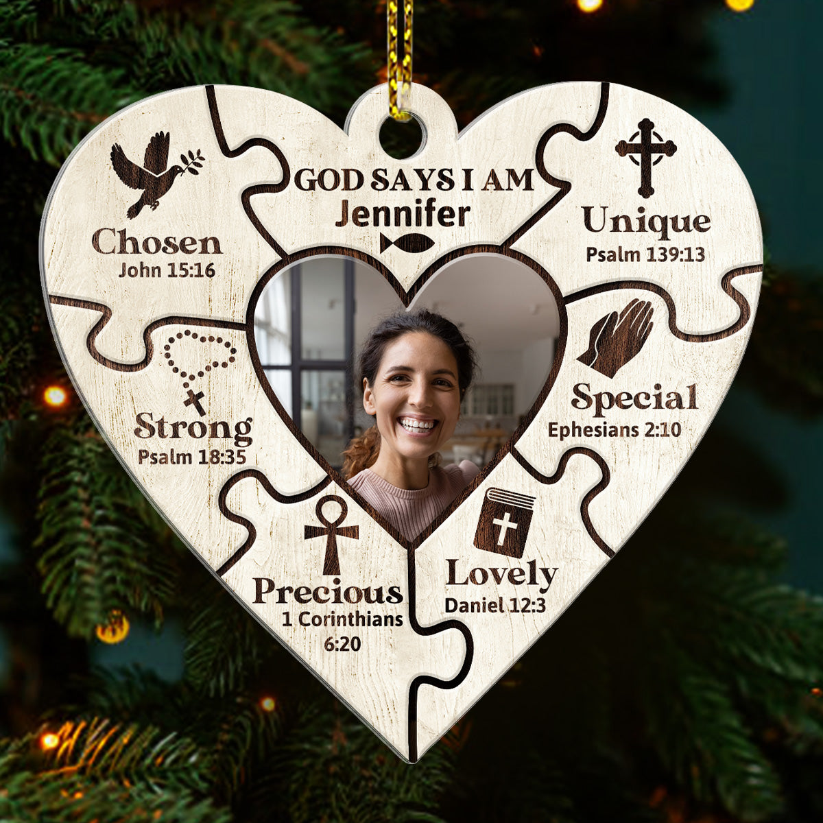 God Says You Are - Personalized Acrylic Ornament GOJS10225