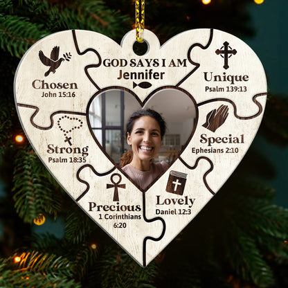 God Says You Are - Personalized Acrylic Ornament GOJS10225