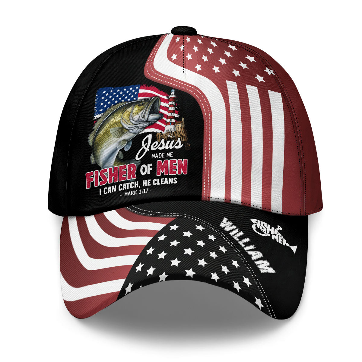 Jesus Made Me A Fisher Of Men - Personalized Classic Cap