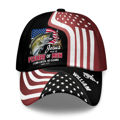 Jesus Made Me A Fisher Of Men - Personalized Classic Cap