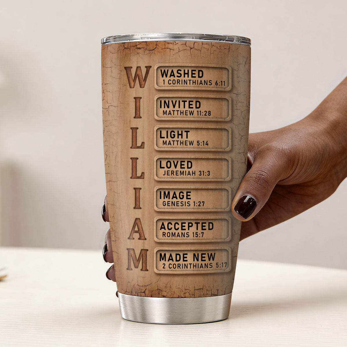 Man Of God - Personalized Stainless Steel Tumbler