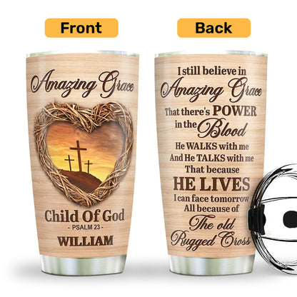 Faith-Inspired Dad Gift - Personalized Stainless Steel Tumbler