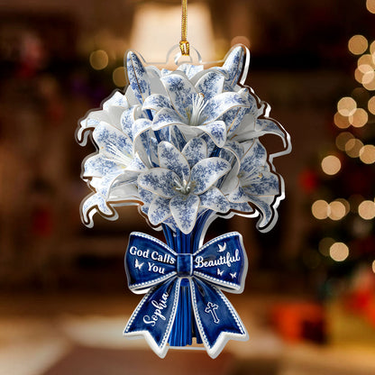 God Calls You Beautiful - Acrylic Ornament - Personalized Gift for Women GOJS10294