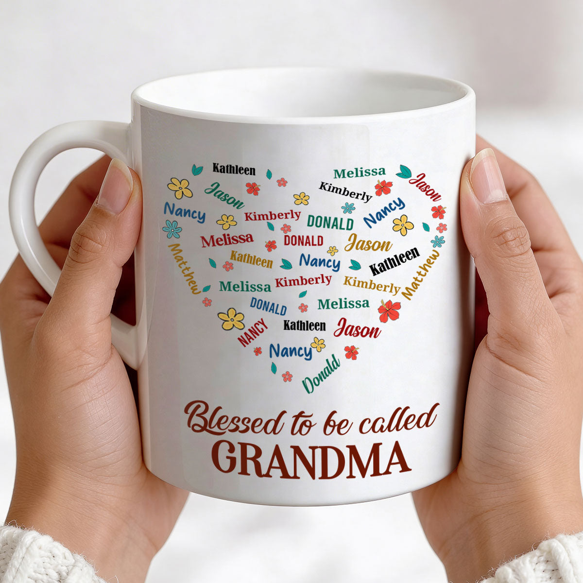 Blessed To Be Called Grandma - Personalized Coffee Mug