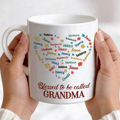 Blessed To Be Called Grandma - Personalized Coffee Mug