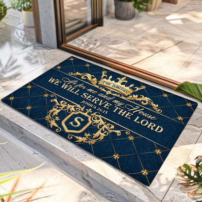 Serve The Lord - Personalized Doormat - Christian Home Decor