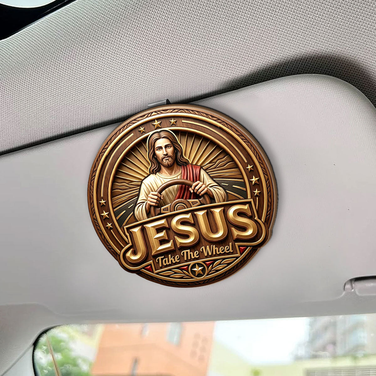 Jesus Take The Wheel - Personalized Car Visor Clip