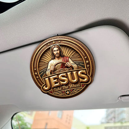 Jesus Take The Wheel - Personalized Car Visor Clip