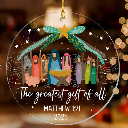 Nativity Scene - Acrylic Christmas Ornament GOJS10316