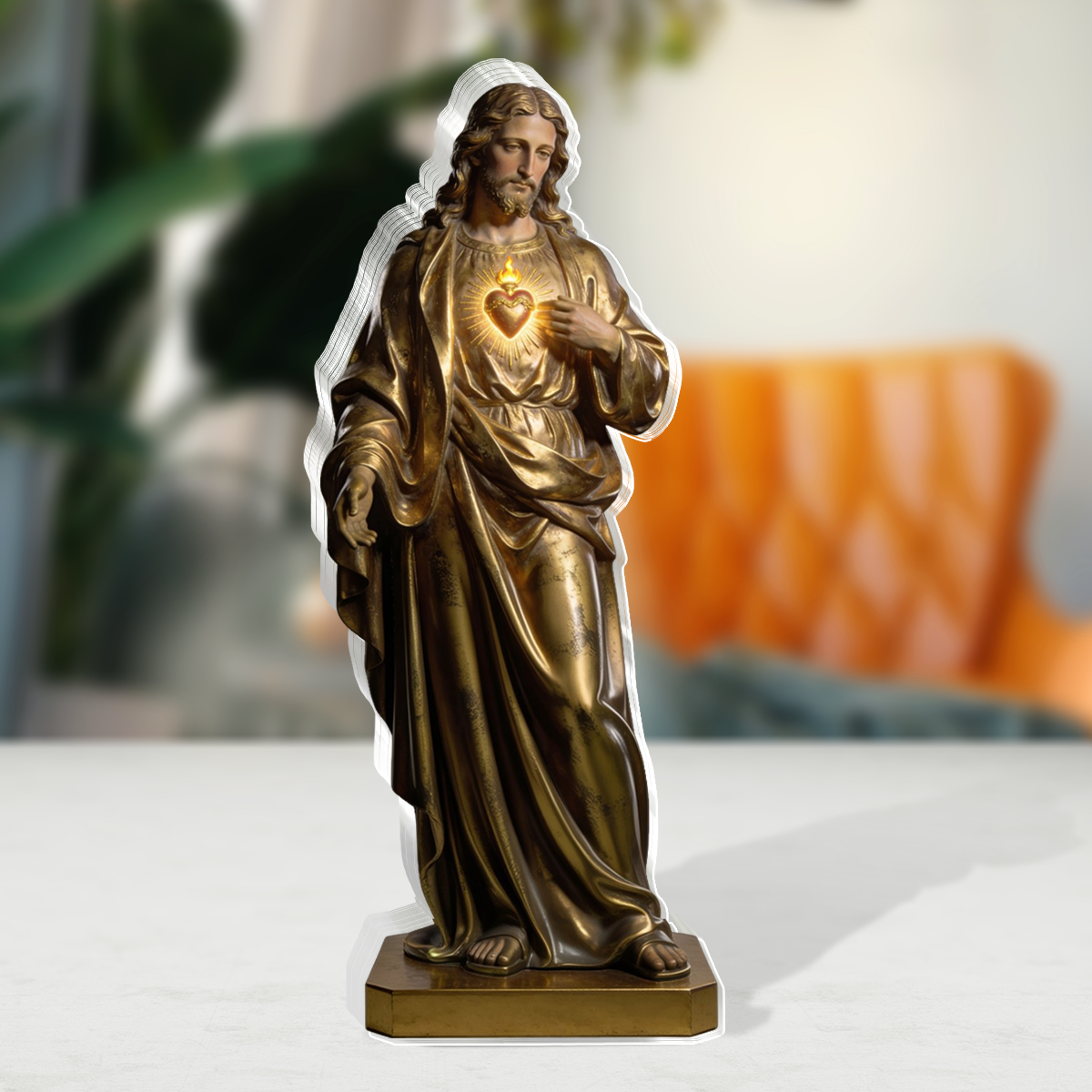 Sacred Heart of Jesus - Custom Shaped Acrylic Plaque GAPJS10166