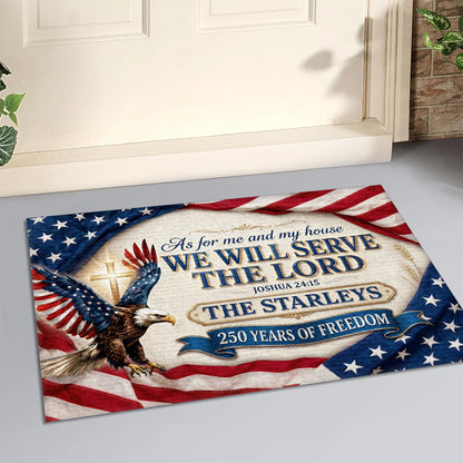 Faith and Family Legacy - Personalized Doormat GDMJS10005