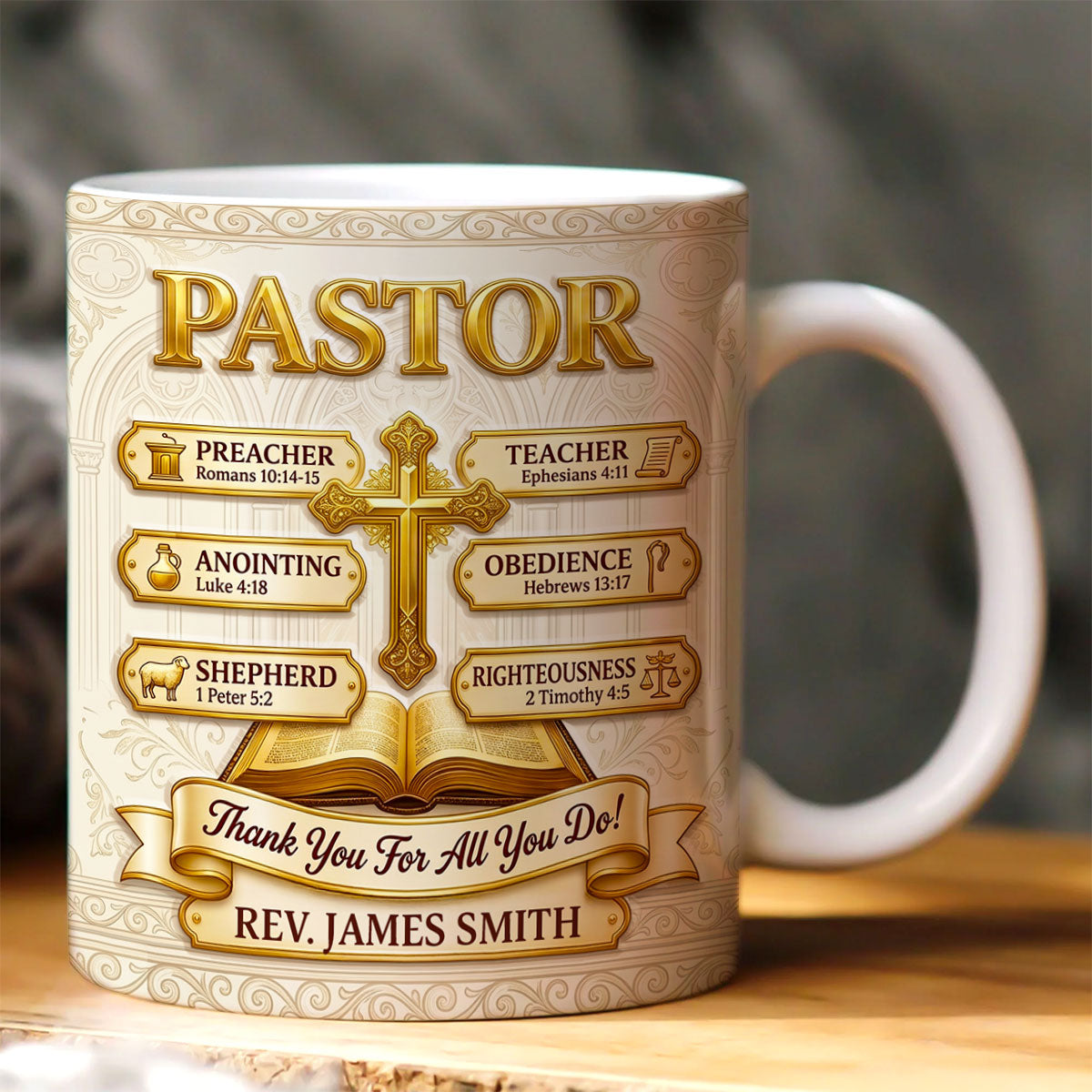 Faithful Shepherd - Personalized Ceramic Coffee Mug