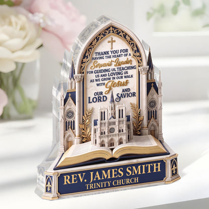 Heart of a Servant Leader - Personalized Acrylic Plaque GAPJS10005