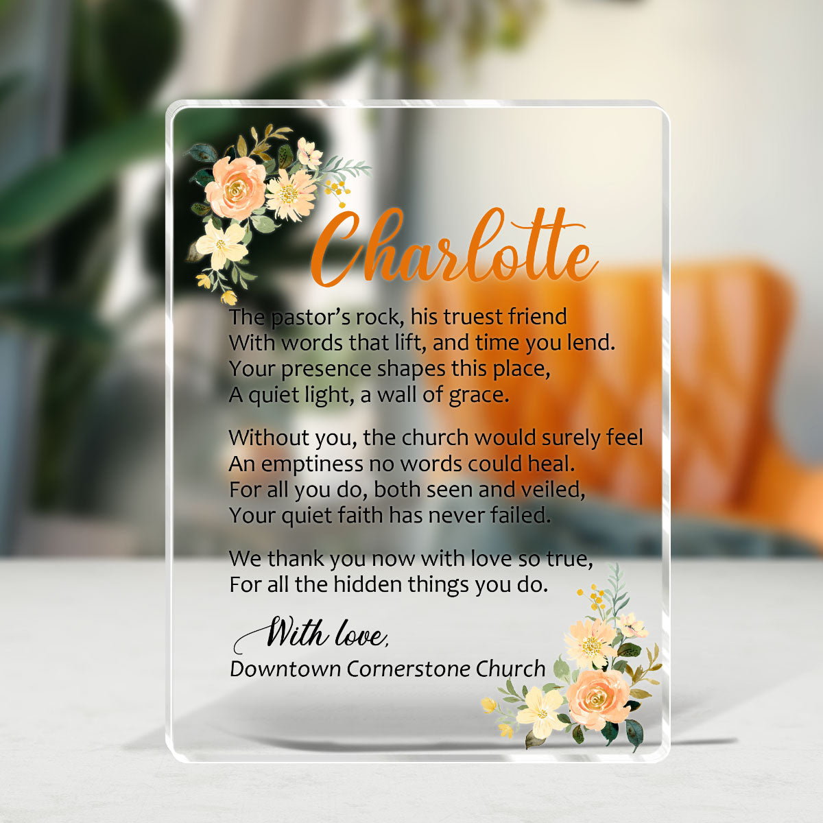 Love Scripture - Personalized Acrylic Plaque GAPJS10219