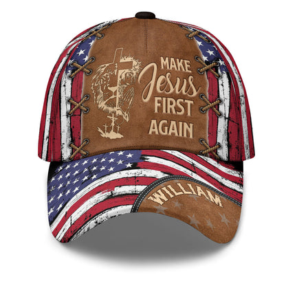 Make Jesus First Again - Personalized Classic Cap