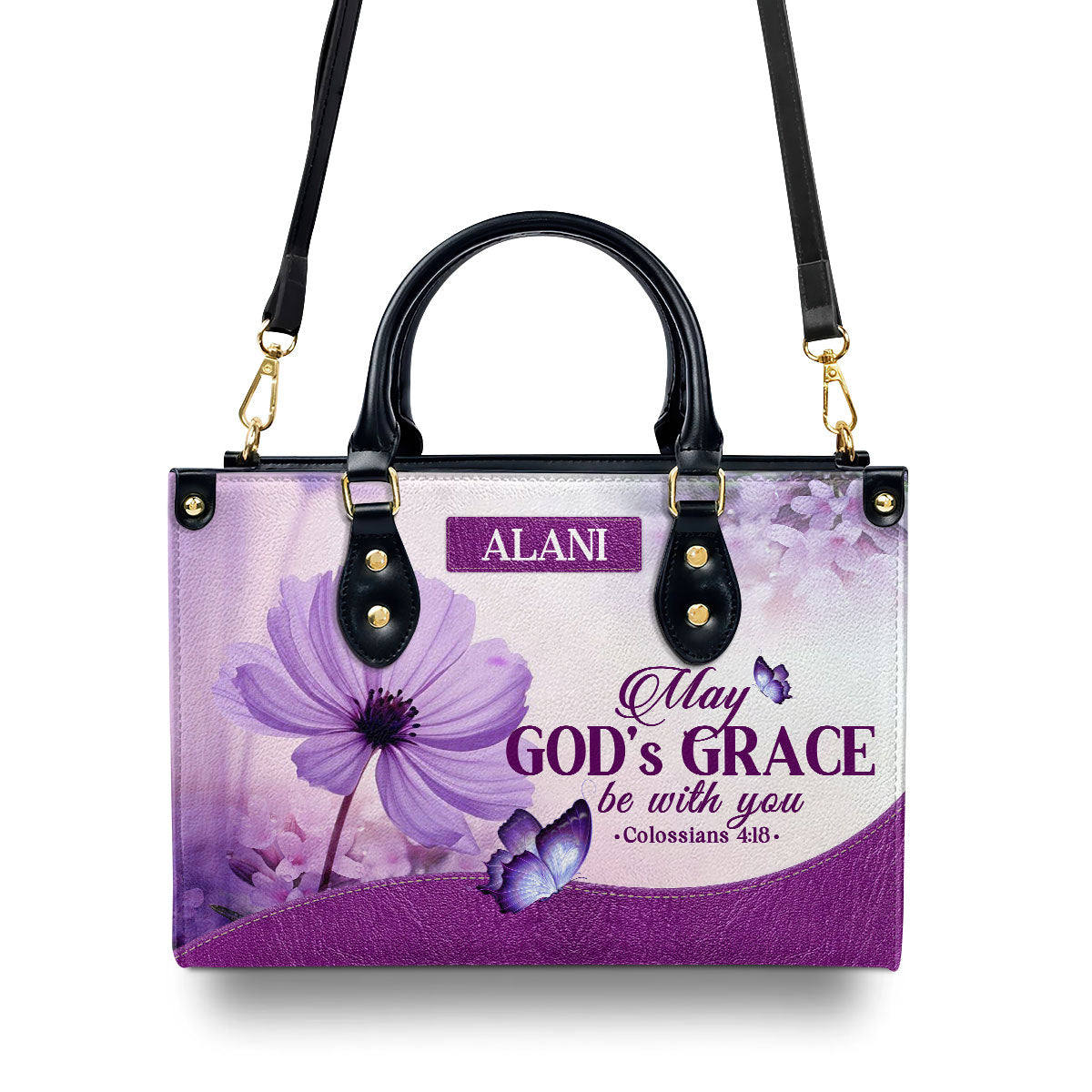 Faith Quote - Personalized Leather Handbag GMJSLB200104