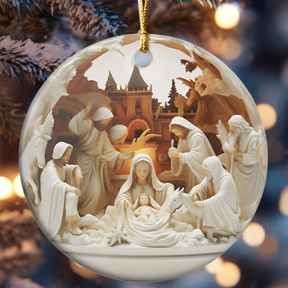 Faith at Home - Nativity Christmas Ornament GOJS10355