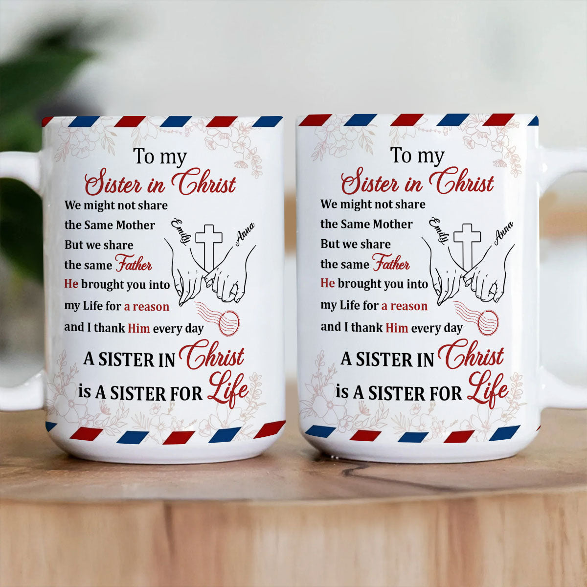 Faith-Inspired Gift for Sister - Personalized Ceramic Coffee Mug