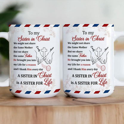 Faith-Inspired Gift for Sister - Personalized Ceramic Coffee Mug