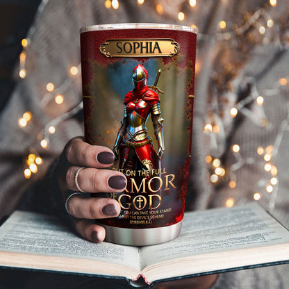 Armor Of God - Personalized Stainless Steel Tumbler Gift for Her