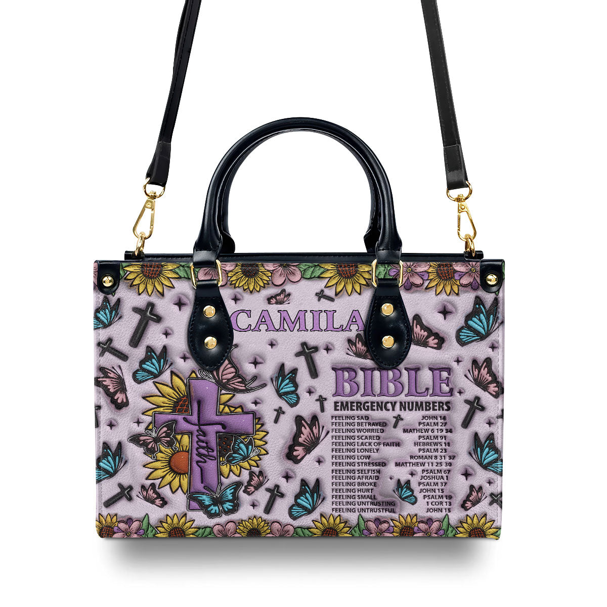 Faith-Inspired - Personalized Leather Handbag GMJSLB200007