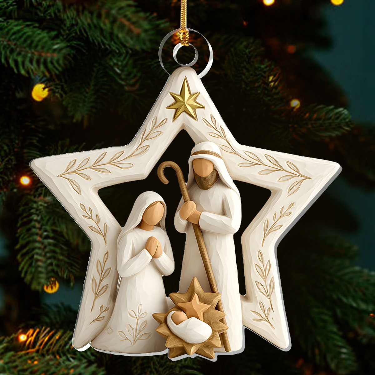Faith Inspirational Christmas Decor - Acrylic Ornament GOJS10055