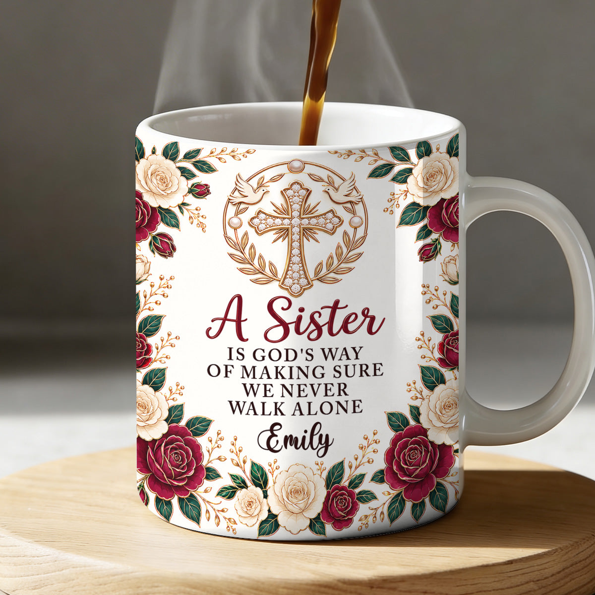 A Sister Is God's Way - Personalized Ceramic Coffee Mug