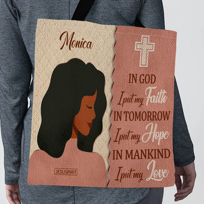 Faith-Inspired - Personalized Tote Bag GTTJS10101