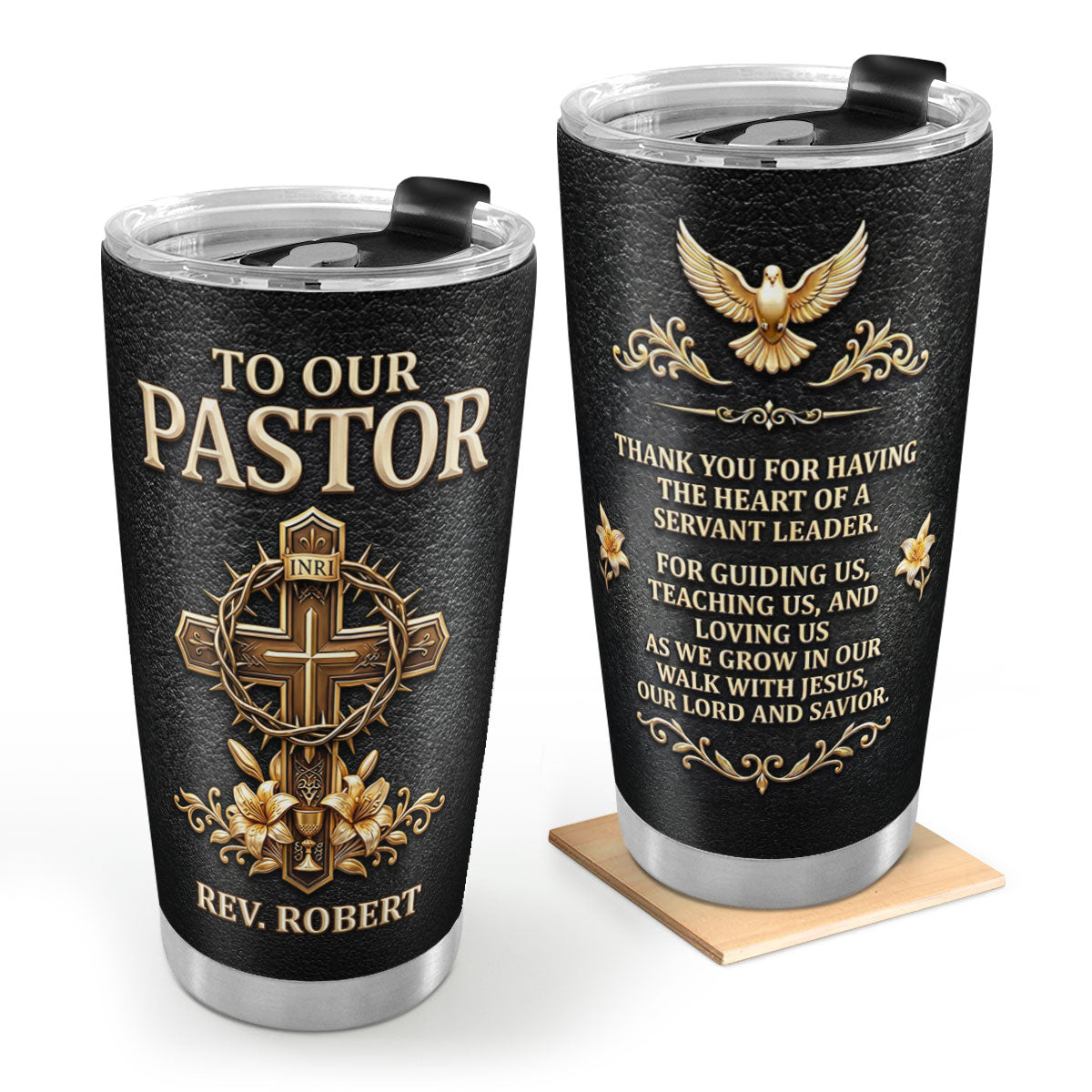 Heart of a Servant Leader - Personalized Stainless Steel Tumbler
