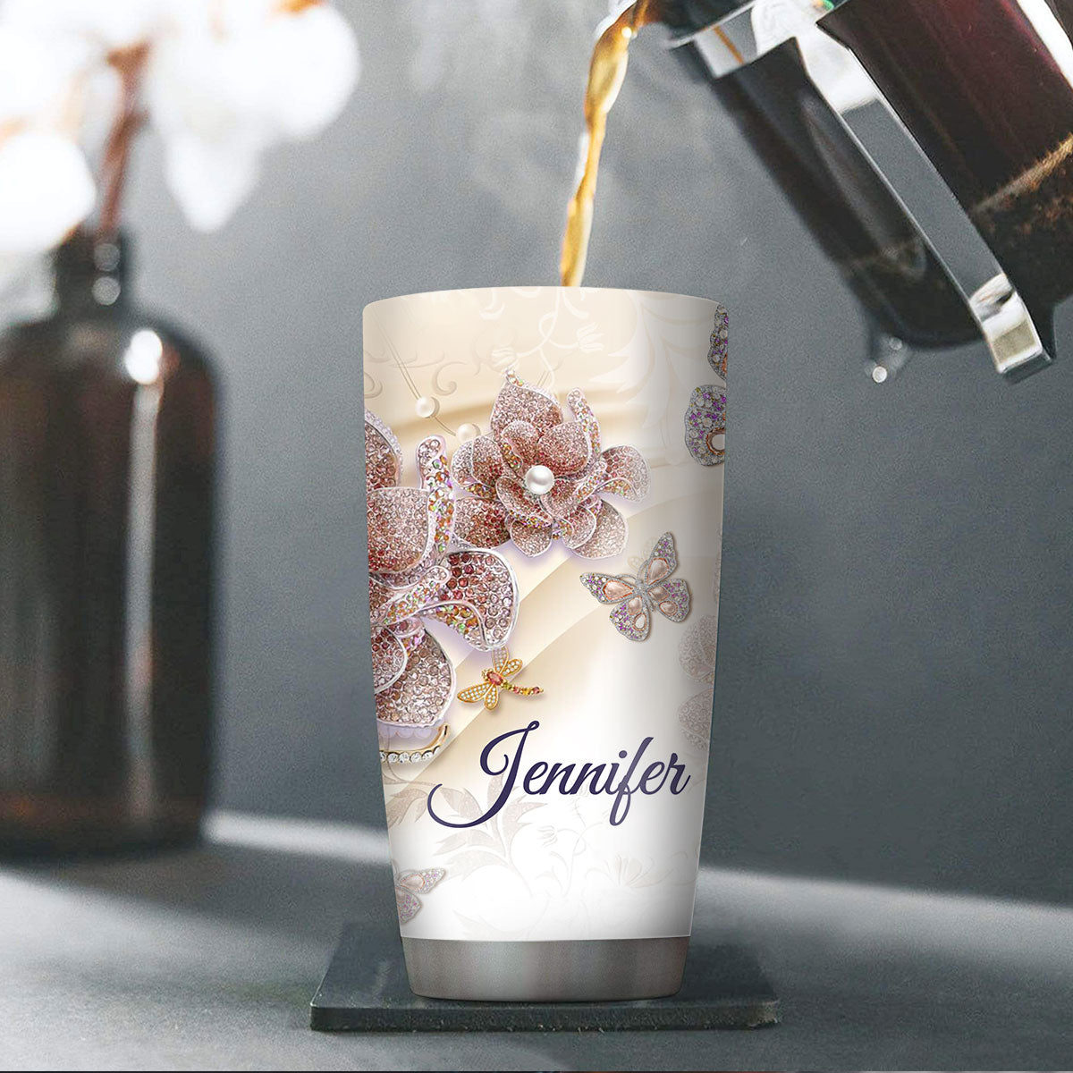For God So Loved The World - Personalized Stainless Steel Tumbler