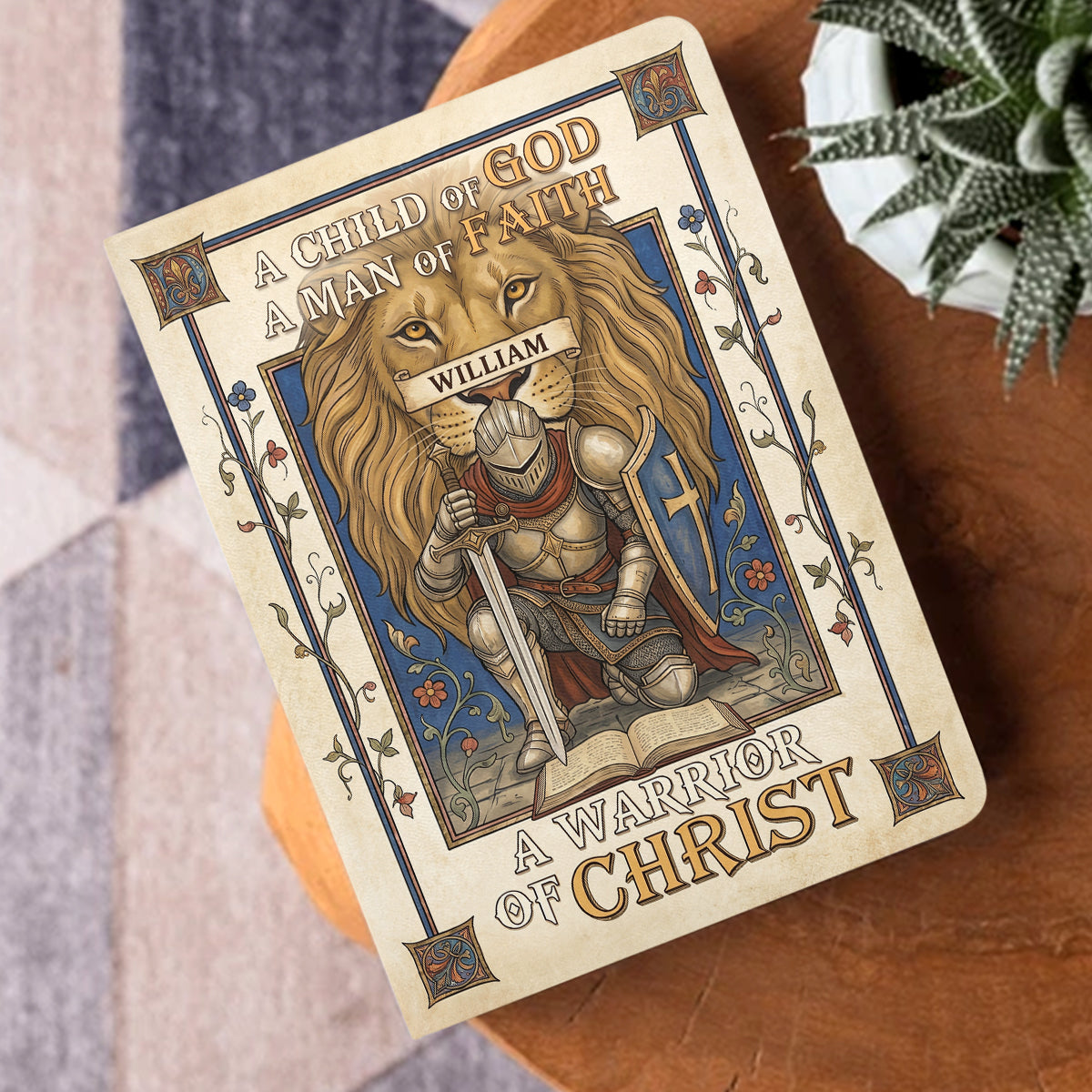 A Child Of God - Personalized Leather Cover Notebook - Gift For Men GMJSNB200005